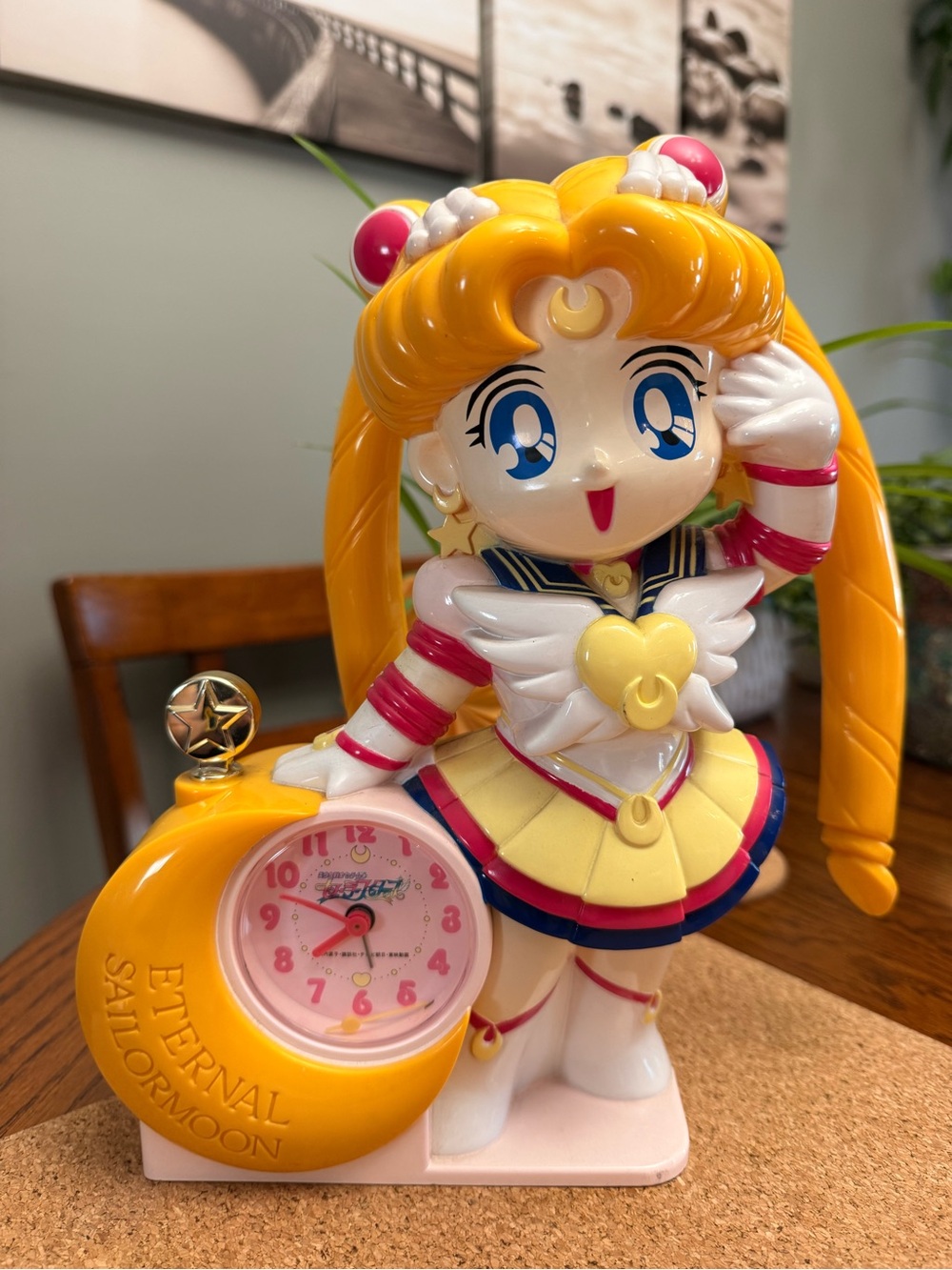 Vintage 1990s Bandai Eternal Sailor Moon Sailor Stars Talking Alarm Clock As Is